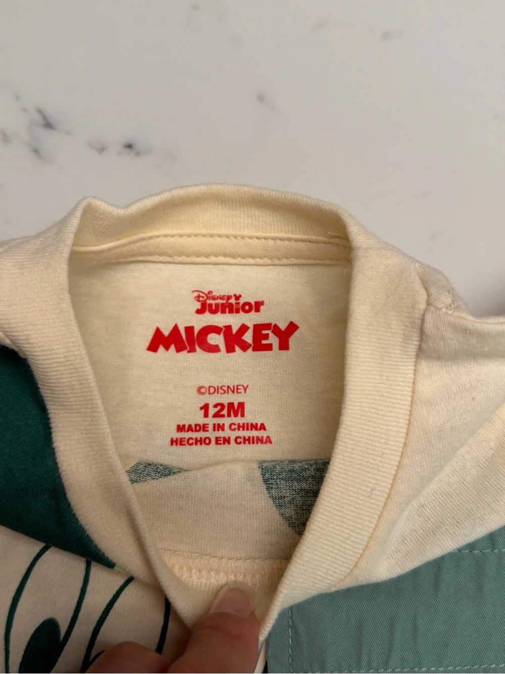 Disney Kids Green Mickey Mouse T-Shirt & Shorts Set